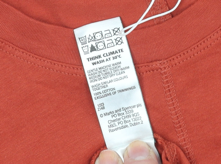 Marks and Spencer Women's Red Long Tank Dress Size 14