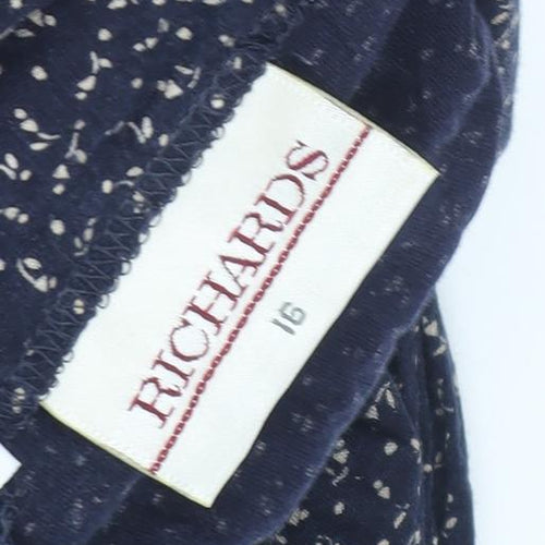 Richards Women's Blue Floral Tunic Blouse Size 16
