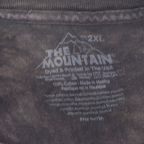 The Mountain Men's Brown 2XL Animal Graphic T-Shirt