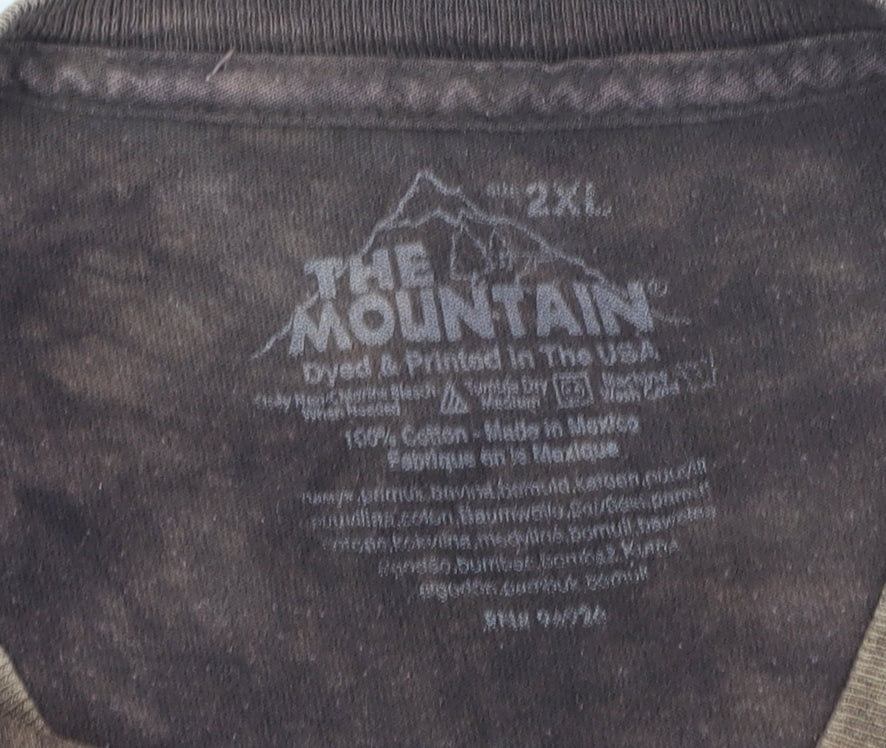 The Mountain Men's Brown 2XL Animal Graphic T-Shirt