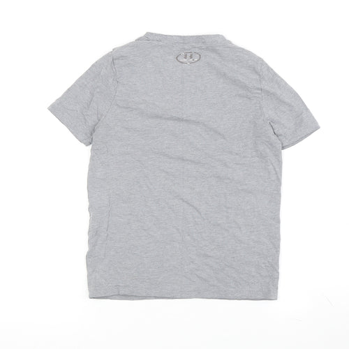 Under Armour Boys Grey T-Shirt 7 Years Casual Gym Logo