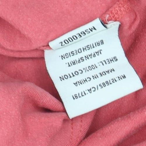 Superdry Men's Red Henley Long Sleeve T-Shirt M