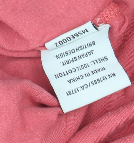 Superdry Men's Red Henley Long Sleeve T-Shirt M