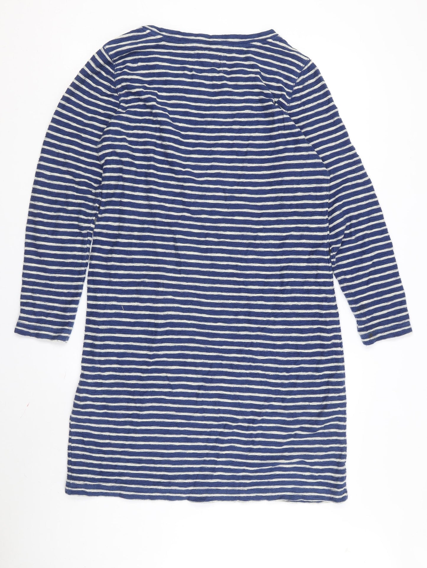 White Stuff Women's Blue Striped Shift Dress Size 14