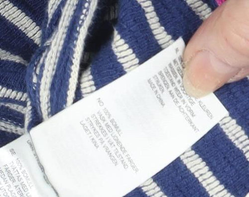 White Stuff Women's Blue Striped Shift Dress Size 14