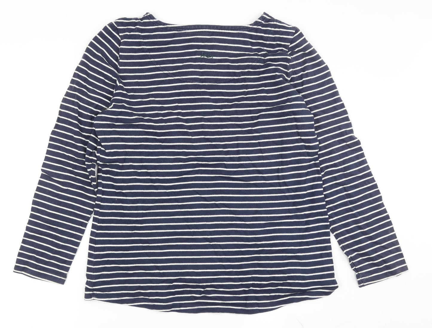 Joules Women's Blue Floral Striped T-Shirt Size 14