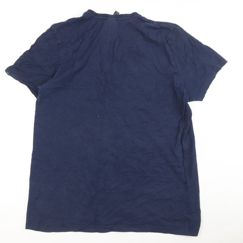 Adidas Men's Blue Graphic T-Shirt Large