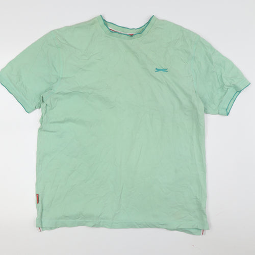 Slazenger Men's Green XL Crew Neck T-Shirt
