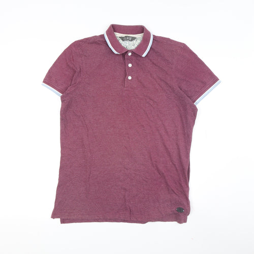 Fluid Men's Red Polo Shirt S Short Sleeve Cotton