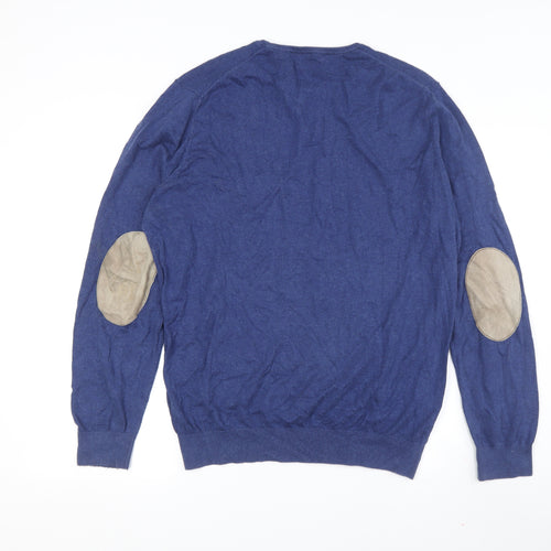 Massimo Dutti Men's Blue XL Pullover Jumper