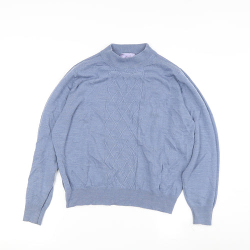 Honor Millburn Women's Blue Mock Neck Pullover M