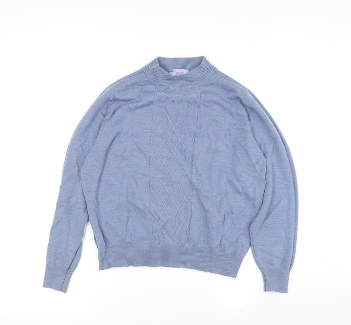 Honor Millburn Women's Blue Mock Neck Pullover M