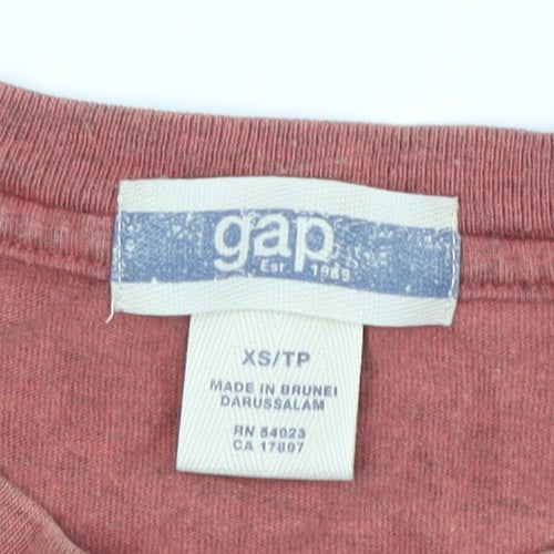 Gap Men's XS Red Crew Neck T-Shirt in Cotton