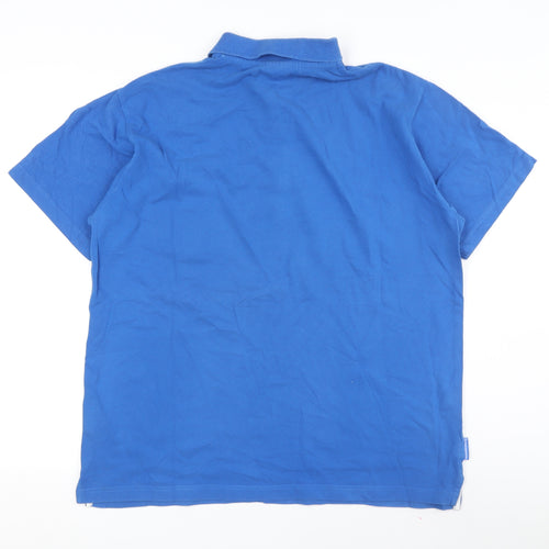 Lotto Men's Blue Polo Shirt XL Cotton Short Sleeve