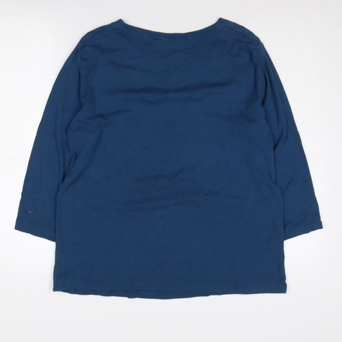 Maine New England Women's Blue Basic Blouse, Size 20