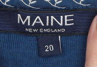 Maine New England Women's Blue Basic Blouse, Size 20