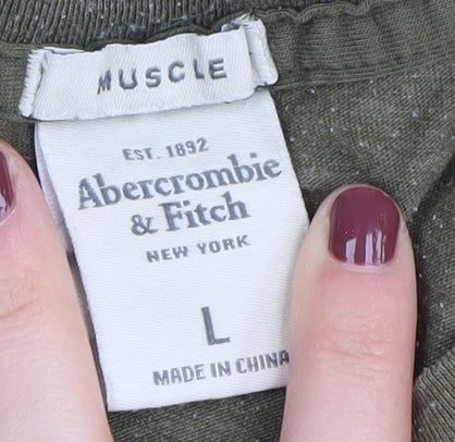 Abercrombie & Fitch Men's Green L T-Shirt