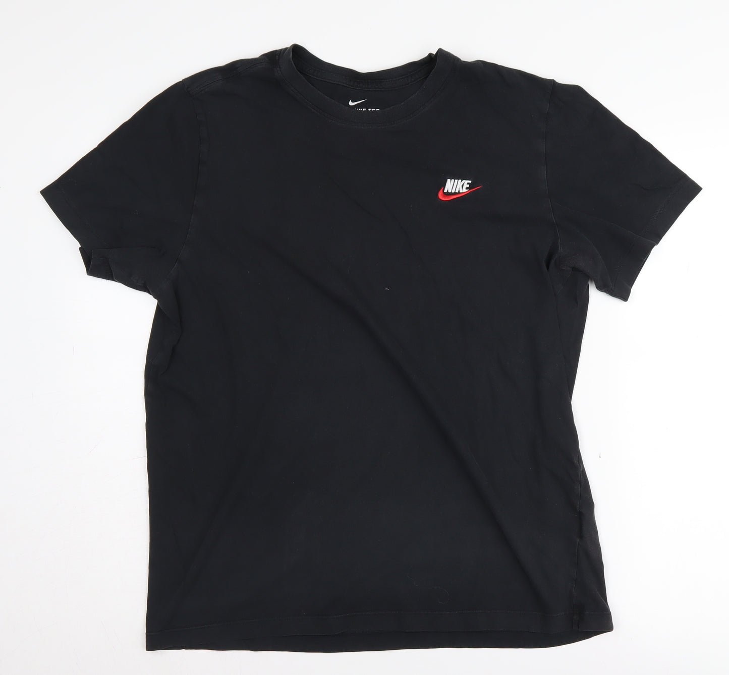Nike Men Black Crew Neck Short Sleeve T-Shirt L
