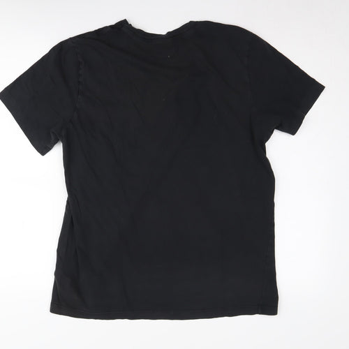 Nike Men Black Crew Neck Short Sleeve T-Shirt L