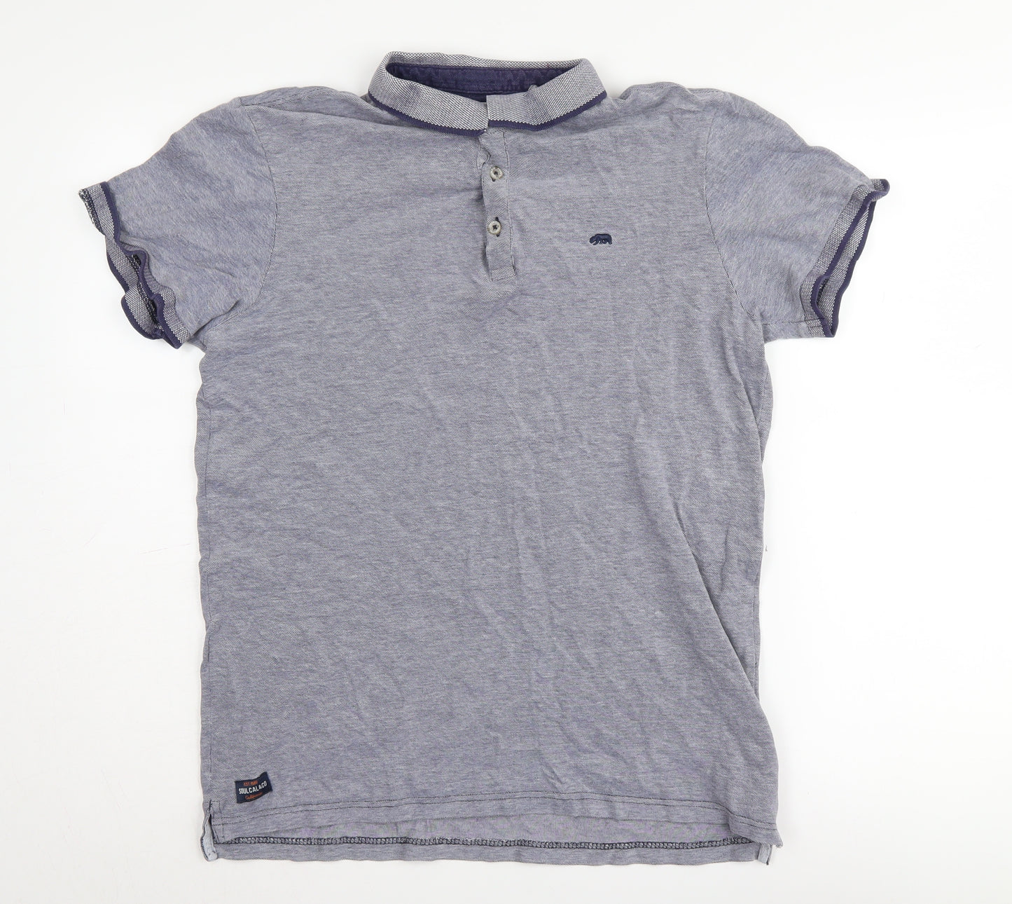 SoulCal & Co Men’s Grey Polo Shirt L Collared Short Sleeve