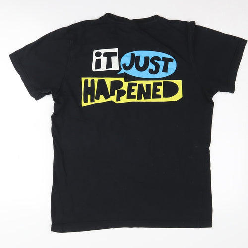 Adidas Unisex Black Quote T-Shirt, Size S, 100% Cotton
