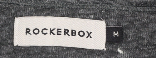 Rockerbox Men's Grey M Graphic Print Crew Neck T-Shirt