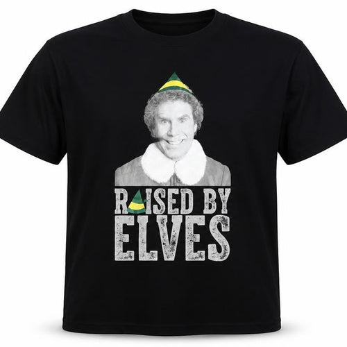 Elf Men's Black XXL Christmas Graphic T-Shirt