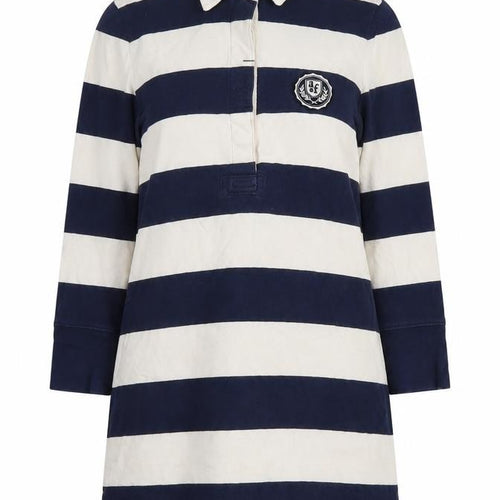 Abercrombie Girls Blue Striped Knee Length Shirt Dress M