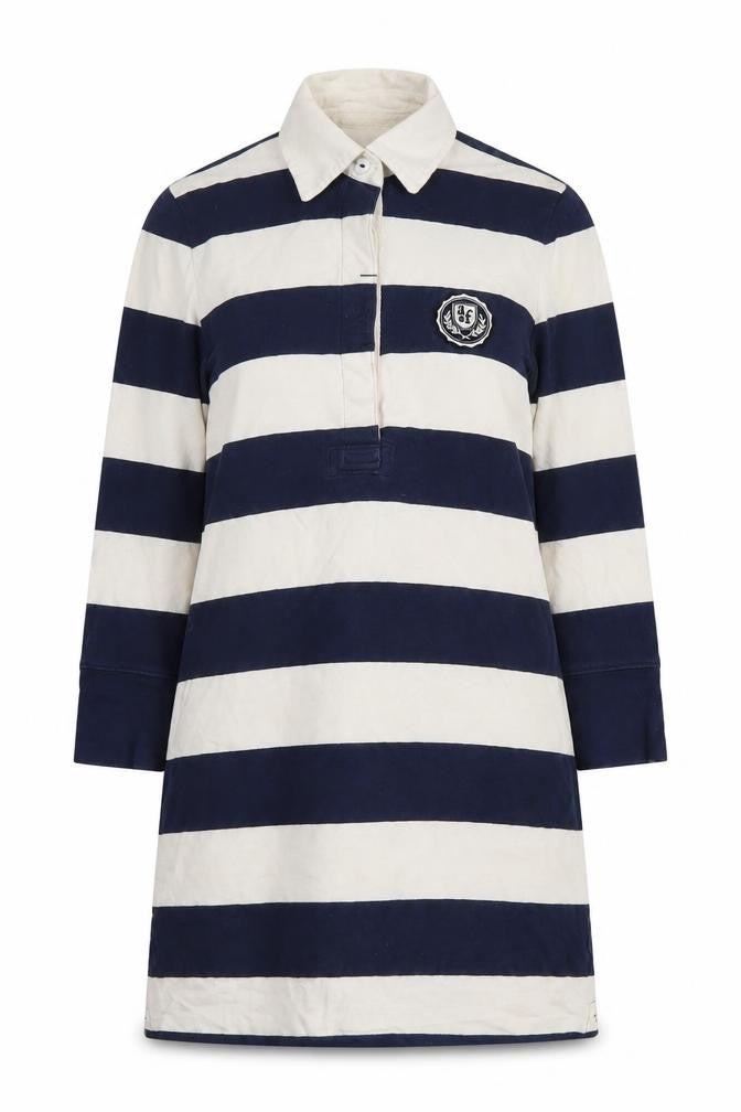 Abercrombie Girls Blue Striped Knee Length Shirt Dress M
