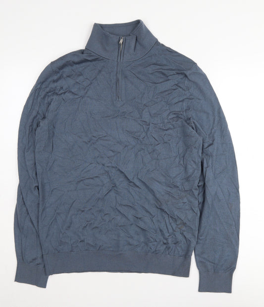 Reiss Men's Blue Full Zip Jumper, Size L