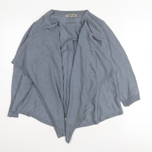 Jigsaw Women's Blue Cardigan, Medium, Silk-Cashmere Blend