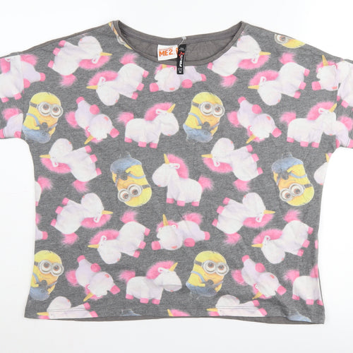 FB Sister Unisex Grey Cartoon T-Shirt M