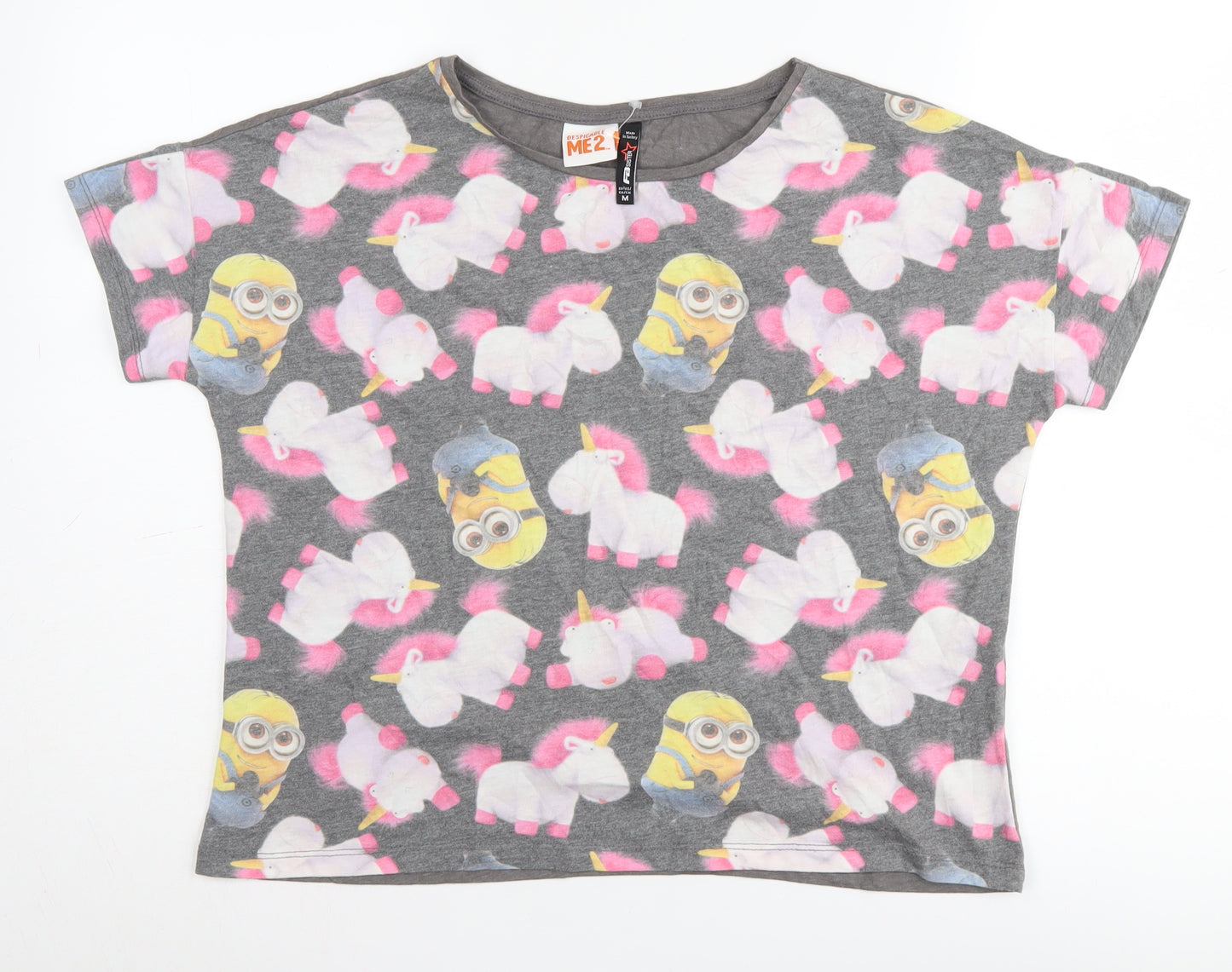 FB Sister Unisex Grey Cartoon T-Shirt M