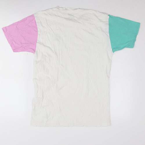 Vans Unisex White Colourblock T-Shirt, Medium