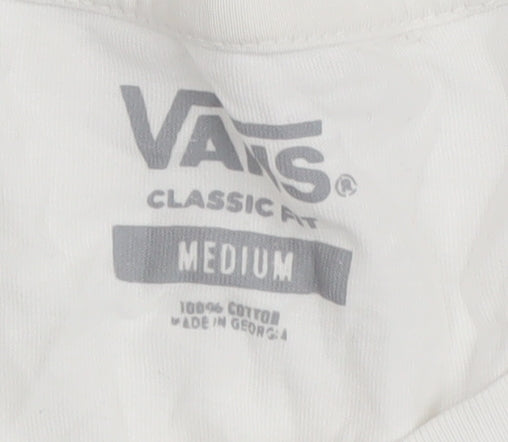 Vans Unisex White Colourblock T-Shirt, Medium