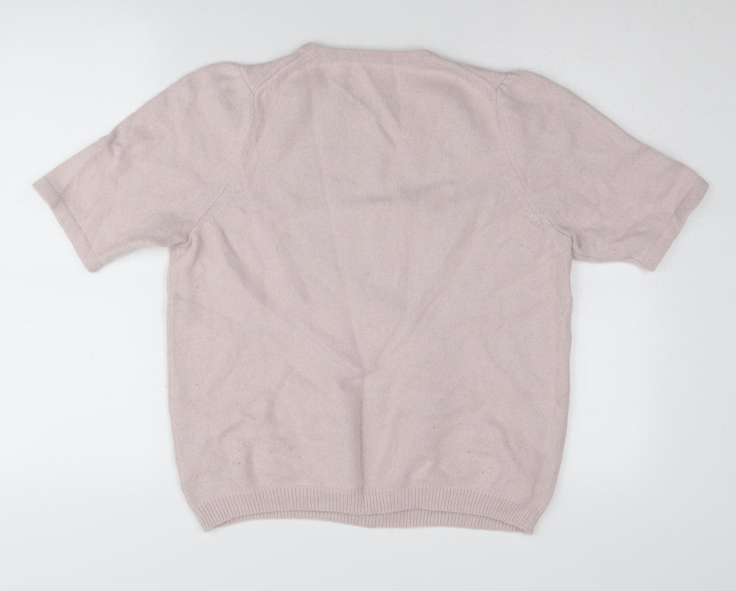 Pure Collection Women's Pink Cashmere Angora Pullover Jumper, Size 18