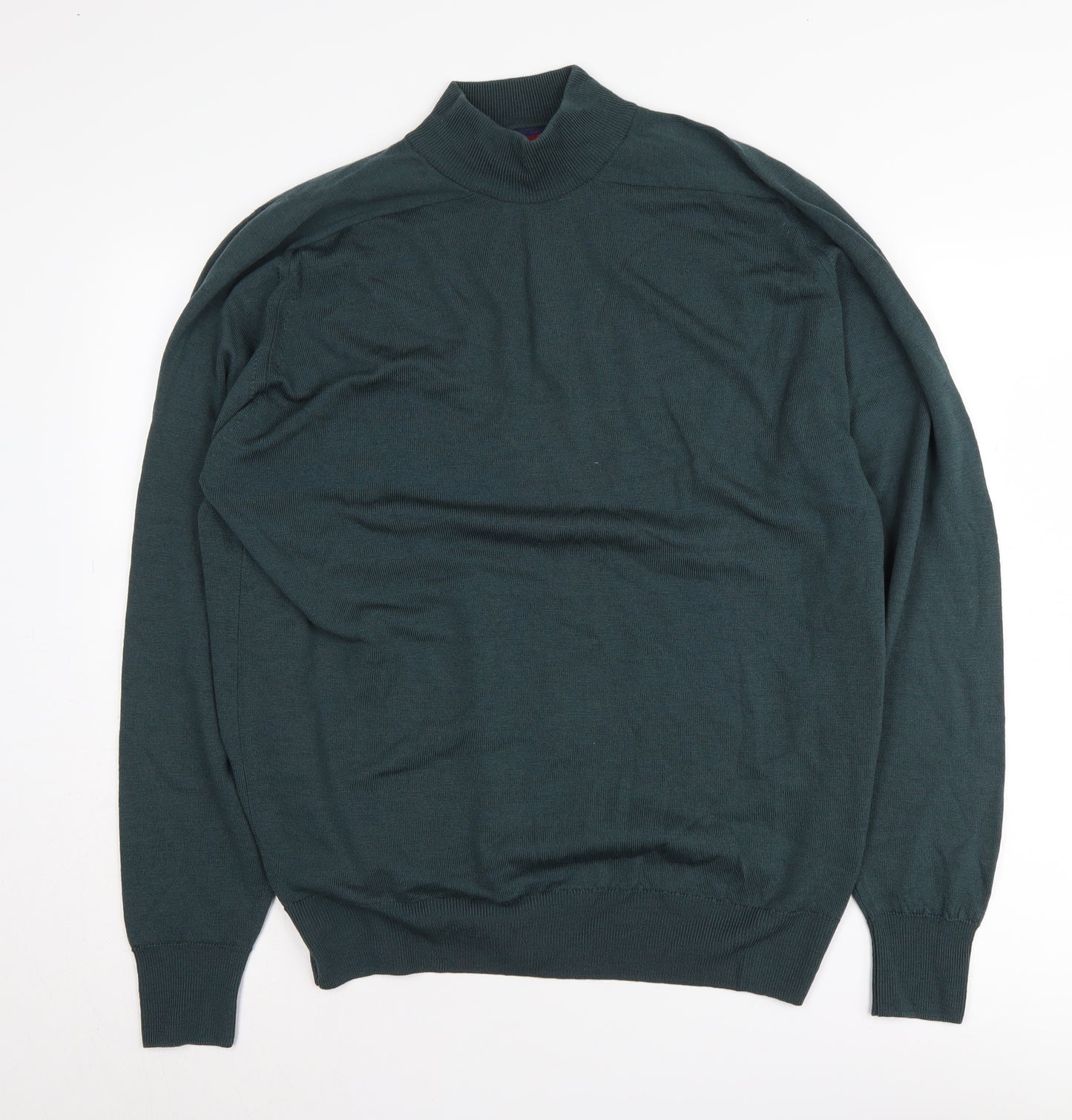 Kilspindie Men's Green Wool Pullover Jumper, Size L