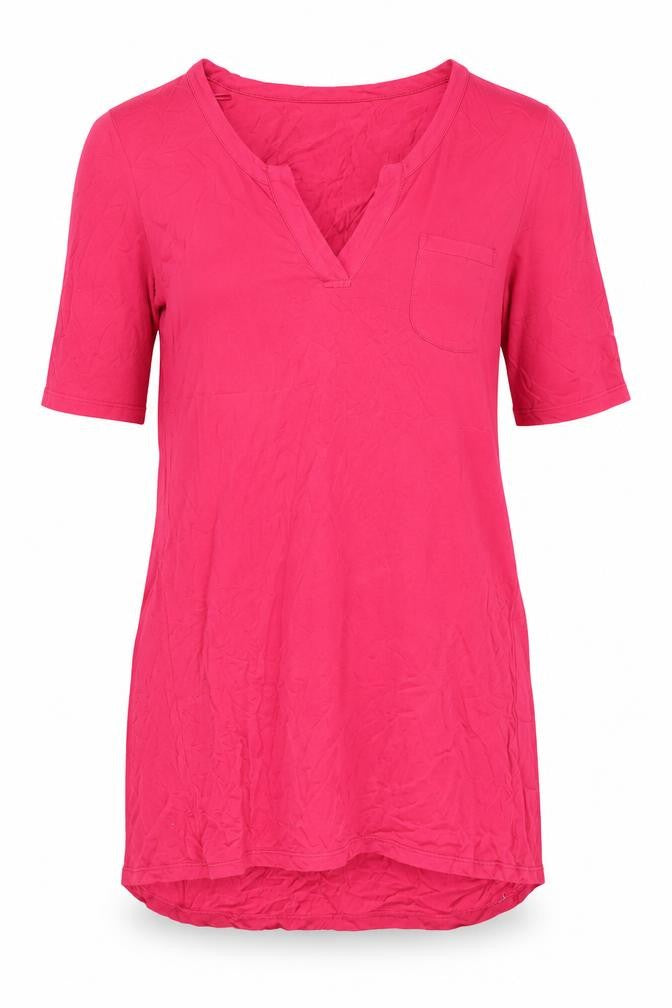 Front view of Next Women's Pink V-Neck Tunic Top, size 8
