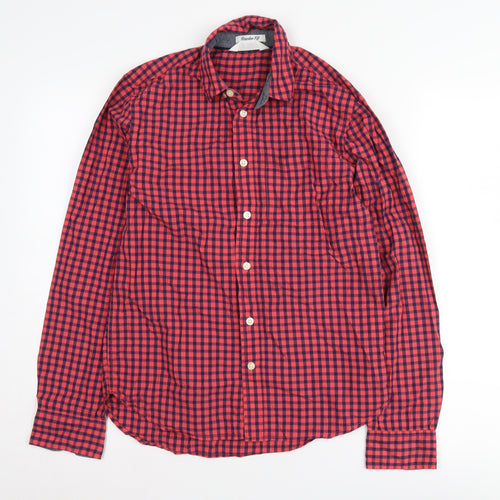 H&M Red Check Regular Fit Unisex Shirt Size 12