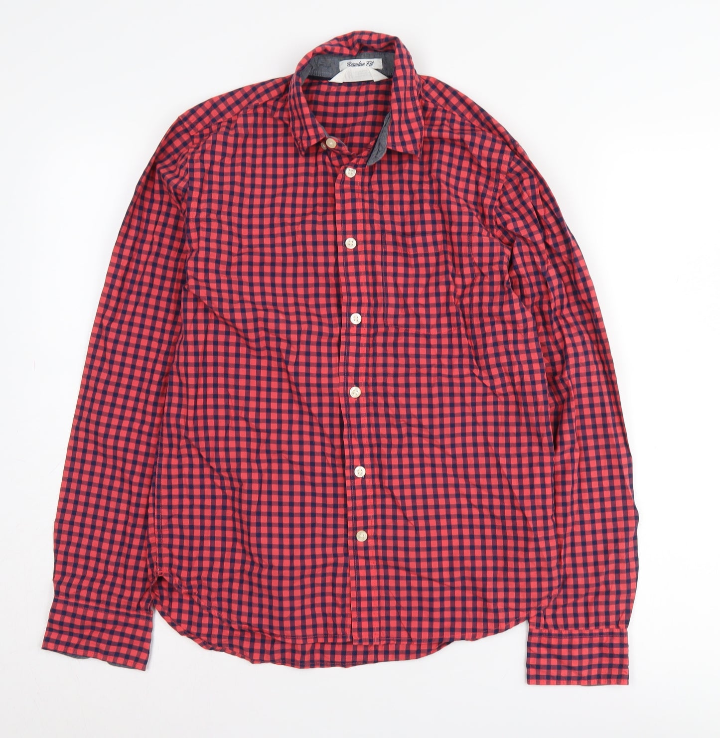 H&M Red Check Regular Fit Unisex Shirt Size 12
