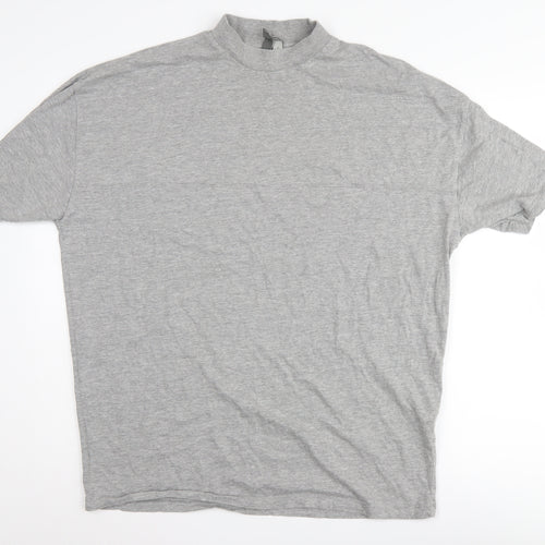 ASOS Men's Grey Crew Neck T-Shirt - Size S