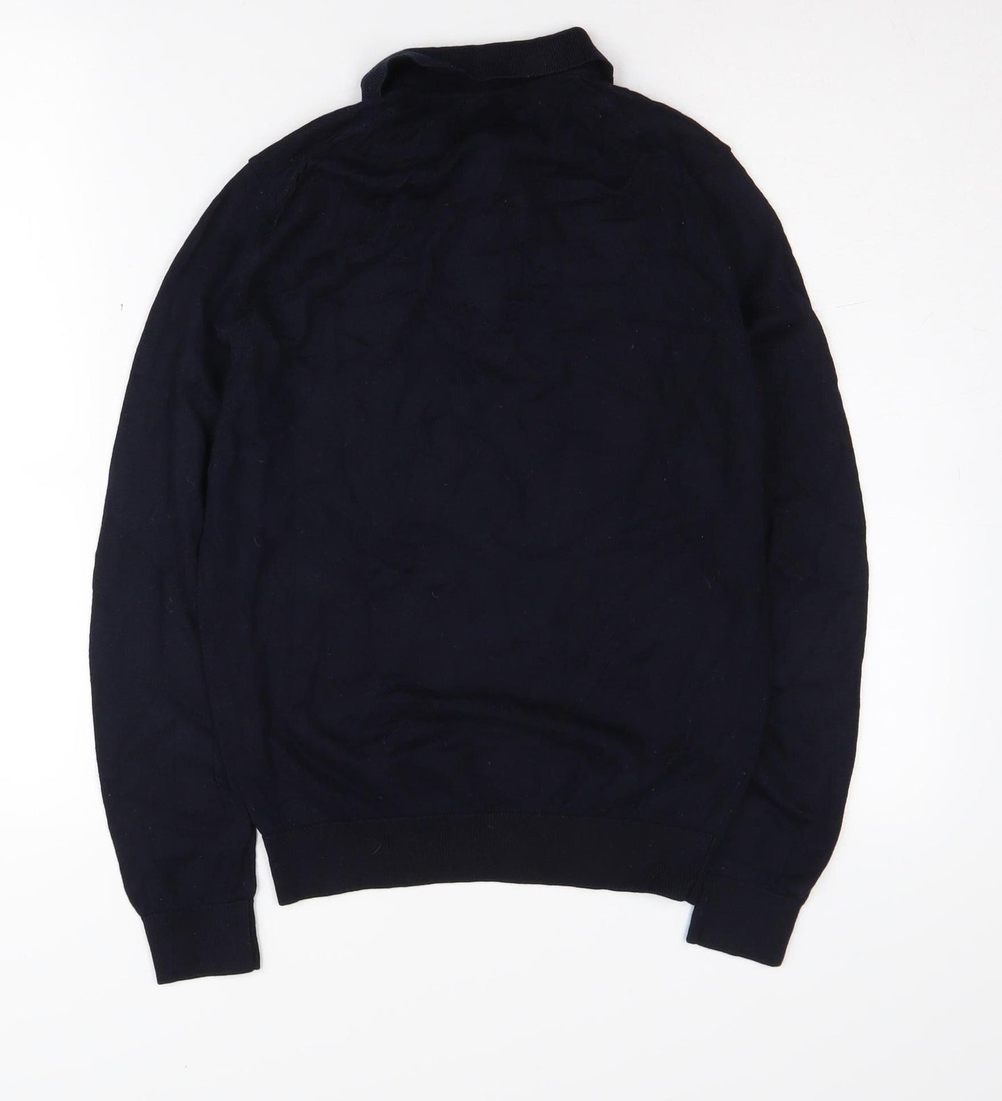 Zara Men's Black S Collared Henley Jumper