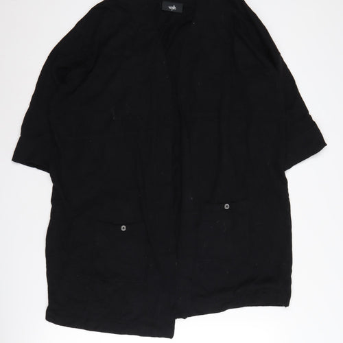 Wallis Women’s Black Cardigan XL with Button Accents