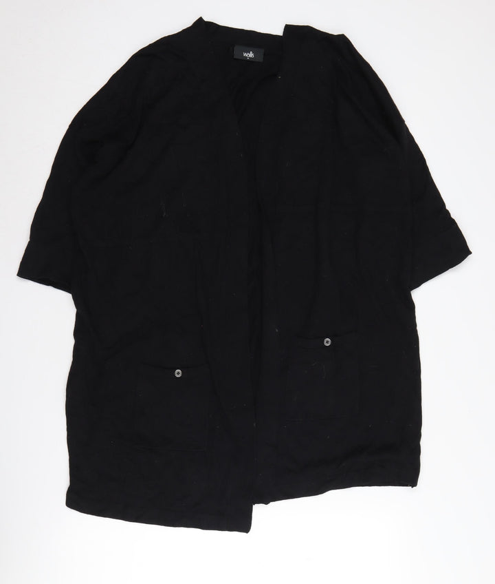 Wallis Women’s Black Cardigan XL with Button Accents
