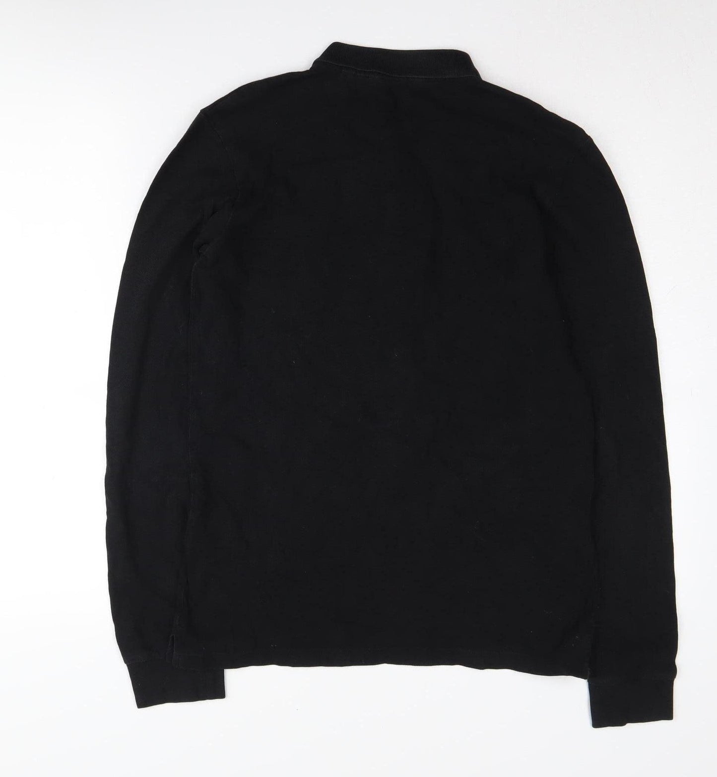 Next Men's Black Polo Shirt, Size S, Regular Fit