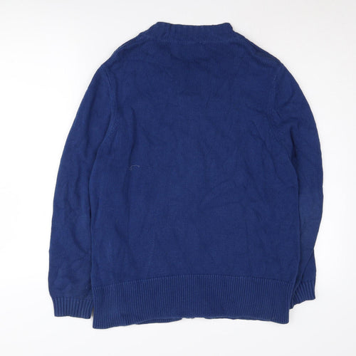 Bm Collection Women's Blue Full Zip Cardigan M