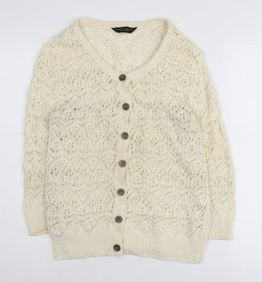 Dorothy Perkins Women's Ivory Cardigan Size 14