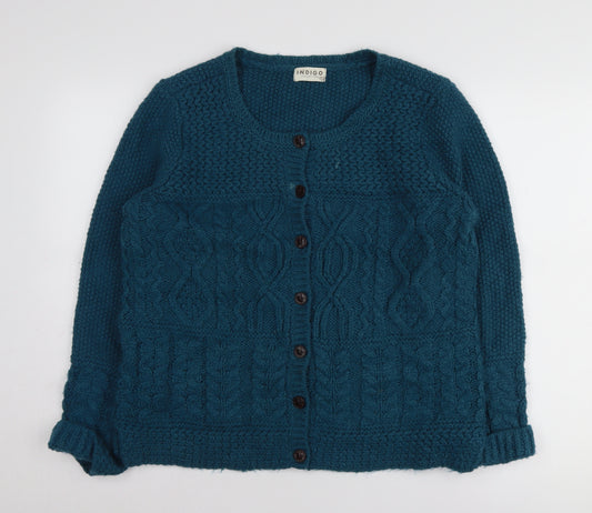 Marks and Spencer Women's Blue Cardigan, Size 16