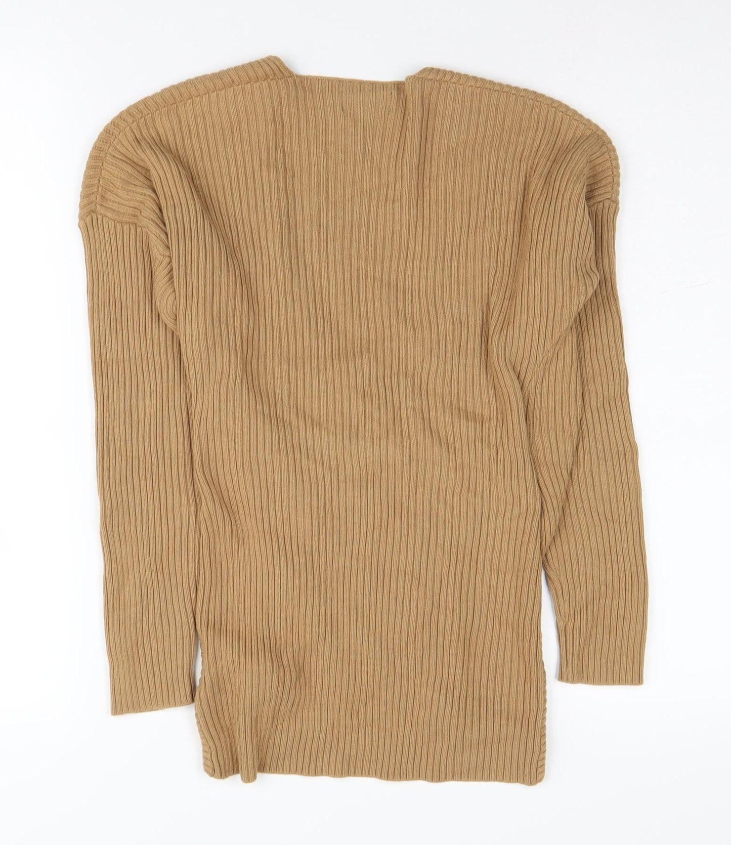 Topshop Women's Beige Wrap Jumper UK 6