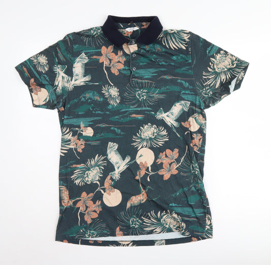 Next Men's Multicoloured Floral Polo M